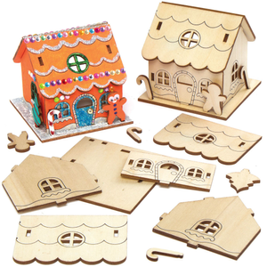 Lebkuchenhaus Holz Teelichthalter Bastelsets