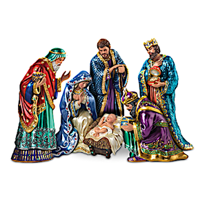 The Jeweled Nativity Figurine Collection