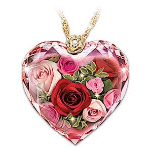Love Blooms Forever Diamond Pendant Necklace