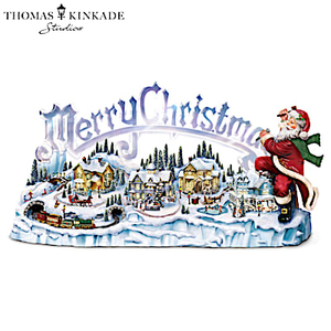 Thomas Kinkade Santa's Inspiration Figurine