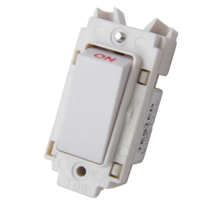 Volex 20A Double Pole Grid Switch marked On