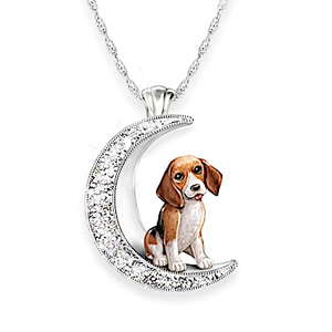 I Love My Beagle To The Moon And Back Necklace