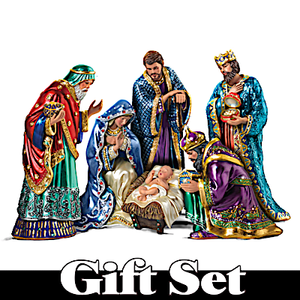 The Jeweled Nativity Figurine Set