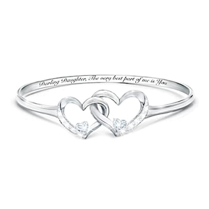 Diamond And White Topaz Best Part Of Me Bracelet