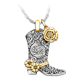 Country Rose Pendant Necklace