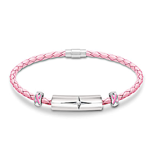Genuine Diamond & Genuine Leather Strength Of Hope Bracelet