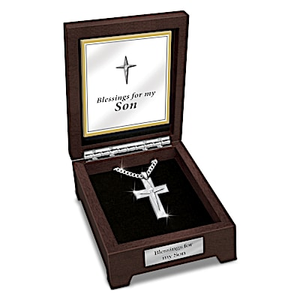 Genuine White Sapphire Blessed Son Pendant Necklace