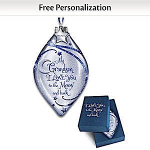 I Love You To The Moon And Back Personalized Ornament