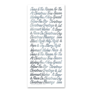 Christmas Religious Mix  Silver Self Adhesive Stickers