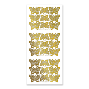 Butterflies (M) Gold Self Adhesive Peel Off Stickers