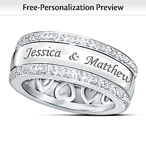 12 Diamonds Sterling Silver Our Forever Love Diamond Ring