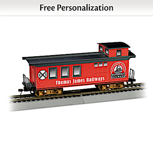 Personalized Caboose Model Train Car