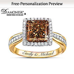 4-Carat Sweet As Chocolate Personalized Ring