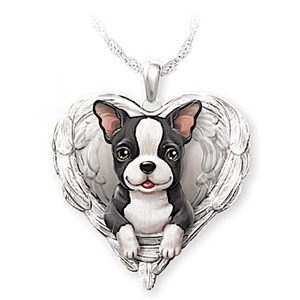 Boston Terriers Are Angels Pendant Necklace