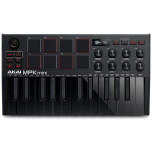 Akai MPK Mini mk3 Compact Keyboard & Pad Controller w/ Encoders & Software (Black)