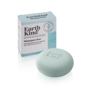 EarthKind Shampoo Bar Tea Tree & Eucalyptus - for improved scalp health 50g