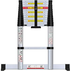 Kamtec 3.8M Telescopic Ladder With Stabilizer