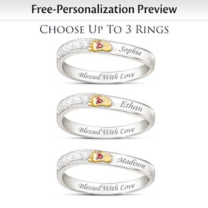 Love At First Sight Personalized Diamond Ring: Qty. 3