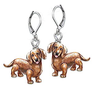 Dachshund Playful Pup Earrings
