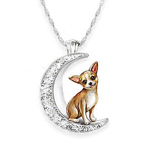 I Love My Chihuahua To The Moon And Back Pendant Neckalce