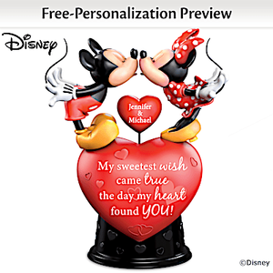 Disney Mickey Mouse And Minnie Mouse Personalized Figurine