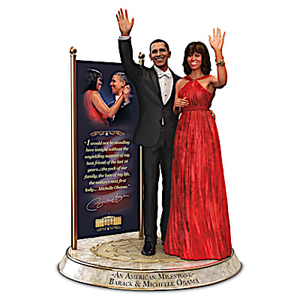 Barack And Michelle Obama Commemorative Tribute Sculpture