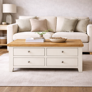 Cambridge Classic Cream Painted Oak Storage Coffee Table