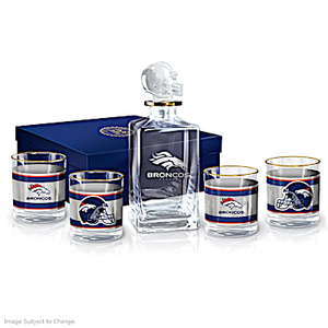 Denver Broncos Decanter Set