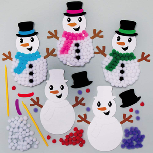 Sneeuwpop Pom Pom Kunst Knutsel Sets