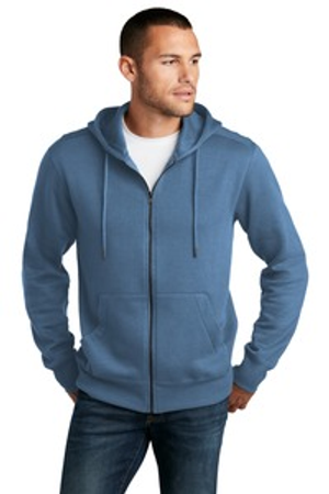 District DT1103 Perfect Weight ® Fleece Full-Zip Hoodie