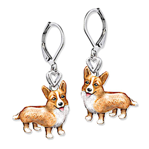 Corgi Playful Pup Earrings