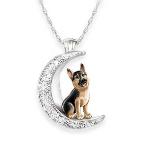 I Love My German Shepherd To The Moon And Back Necklace