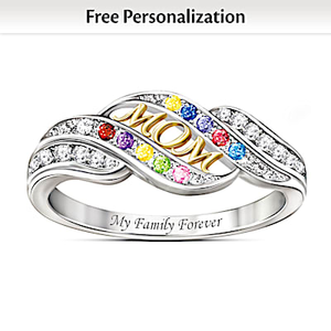 Mom's Blessings Personalized Ring