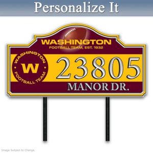 Washington Commanders Personalized Address Sign