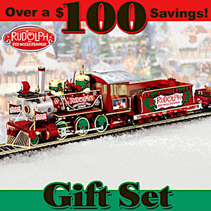 Rudolph's Christmas Town Model Train Set