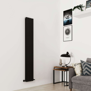 Flat Panel Black Vertical Radiator - GLO Idox Range