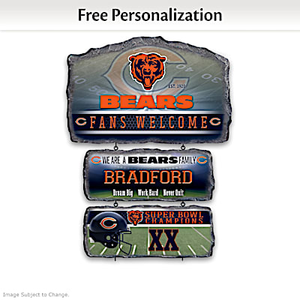 Chicago Bears Personalized Welcome Sign Collection