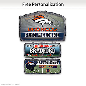 Denver Broncos Personalized Welcome Sign Collection
