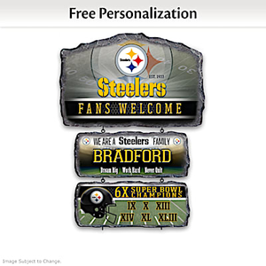 Pittsburgh Steelers Personalized Welcome Sign Collection