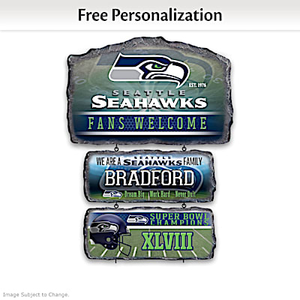 Seattle Seahawks Personalized Welcome Sign Collection