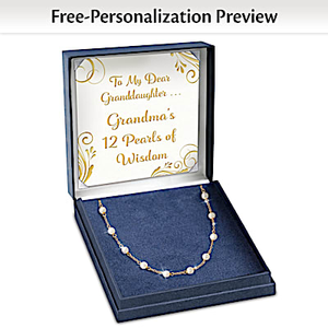 Grandma's 12 Pearls Of Wisdom Personalized Necklace