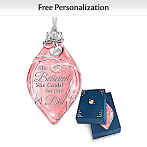 She Believed She Could So She Did Personalized Ornament