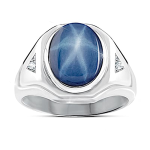 Star Sapphire Men's Ring Size 9