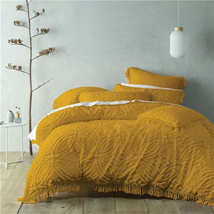 Bianca - Savannah Quilt Cover Set Queen Mustard