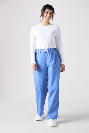 SJ Unisex Lightweight Scrub Trousers, Hospital Blue