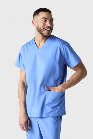 Unisex Lightweight Scrub Top, Hospital Blue