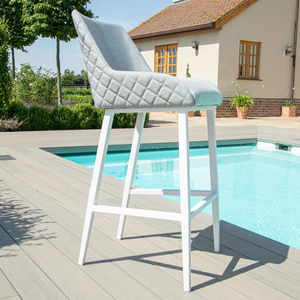 Maze - Outdoor Fabric Regal Bar Stool - Lead Chine