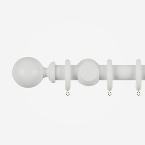 35mm Oxford Pebble Grey Ball Finial Curtain Pole