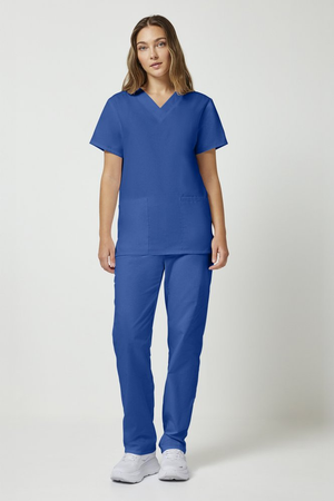 Cherokee Originals Unisex Scrub Top and Trouser Set, Royal