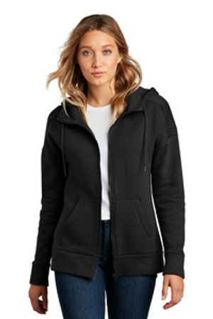 District DT1104 Women's Perfect Weight ® Fleece Drop Shoulder Full-Zip Hoodie
